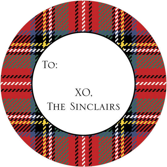 Tartan Plaid Gift Stickers